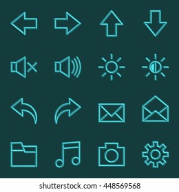 Volumetric Web Icon Collection, 3d sign Vector Illustration.