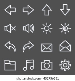 Volumetric Web Icon Collection, 3d sign Vector Illustration.