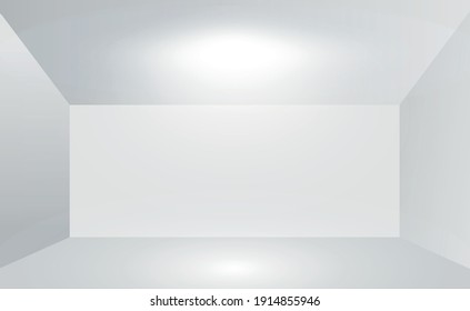 Volumetrisches weißes Studio, abstrakter Hintergrund - Vektorgrafik