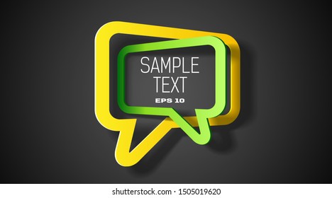 voluminous realistic Two text cloud with shadow
