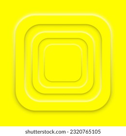 Voluminous Yellow Background. Radiant and Vibrant. Three-dimensional backdrop, bright yellow hue, illuminating visual effect. Vector line icon for Business and Advertising