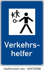 Voluntary regulator. Vector road sign Germany.