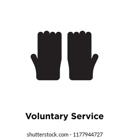 Voluntary Service icon vector isolated on white background, logo concept of Voluntary Service sign on transparent background, filled black symbol