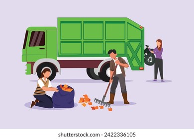 Concepto de actividad voluntaria. Ilustración vectorial plana de color aislada.	