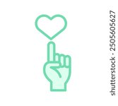 Volunteer Ally duotone line icon , vector, pixel perfect, illustrator file