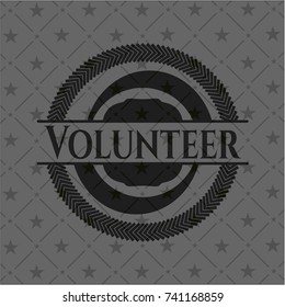 Volunteer black emblem. Vintage.