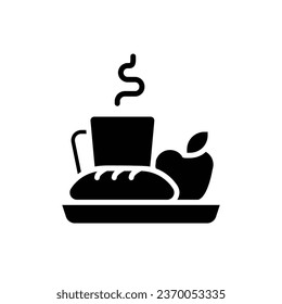 Volunteer Breakfast Filled Icon Vector Illustration