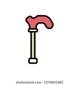 Volunteer Cane Icon Vector Illustration