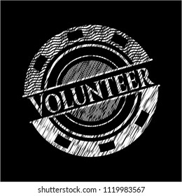 Volunteer chalkboard emblem