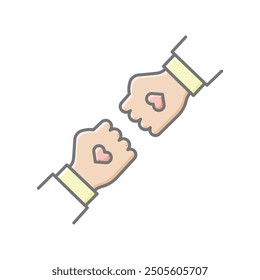 Volunteer Commitment lineal color icon , vector, pixel perfect, illustrator file