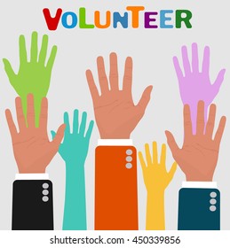 volunteer concepts, vector illustration