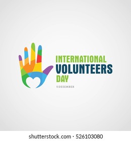 Volunteer Day Vector Illustration. Suitable For Card, Poster And Banner