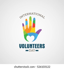 Volunteer Day Vector Illustration. Suitable For Card, Poster And Banner