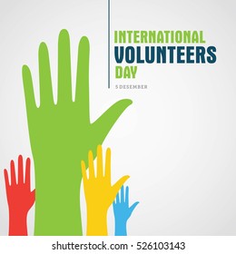 Volunteer Day Vector Illustration. Suitable For Card, Poster And Banner