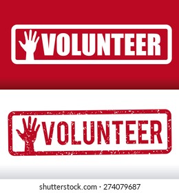 Volunteer design over white background, vector illustration.
