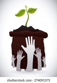 Volunteer design over white background, vector illustration.