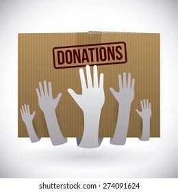 Volunteer design over white background, vector illustration.