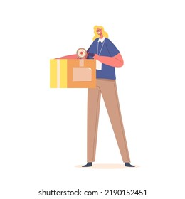 Volunteer with Donation Humanitarian Aid. Woman Carry Box with Donated Toys. Charity Organization Help People in Troubles and Poor Families with Kids and Finance Problems. Cartoon Vector Illustration