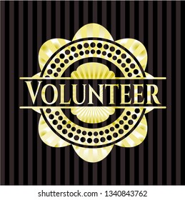 Volunteer gold shiny emblem