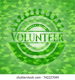 Volunteer green mosaic emblem