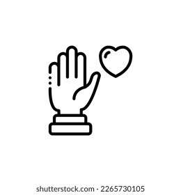 Freiwillige Hand, die ein Herz hält Vektorgrafik Symbol