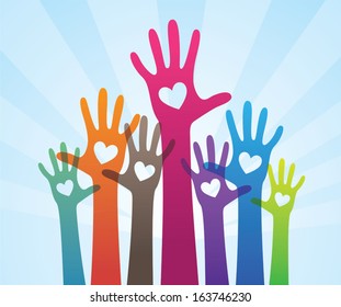 Volunteer hands