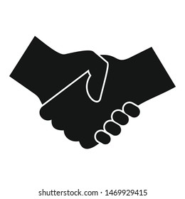 Volunteer handshake icon. Simple illustration of volunteer handshake vector icon for web design isolated on white background