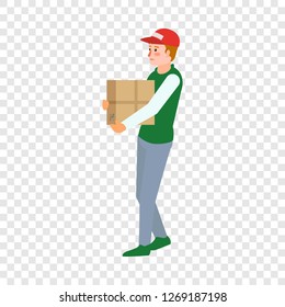 Volunteer help box icon. Flat illustration of volunteer help box vector icon for web design