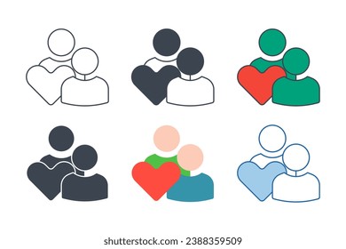 Volunteer icon collection with different styles. Group of People icon symbol vector illustration isolated on white background