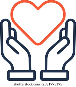 Volunteer Icon Color Line Vector Illustration