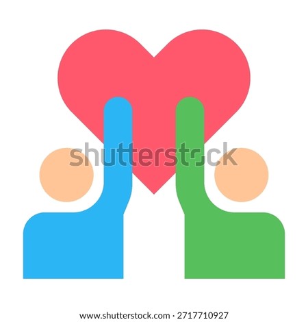 Volunteer Icon Flat Design Vector Illustration