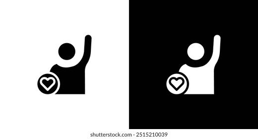 Volunteer icon logo set vector