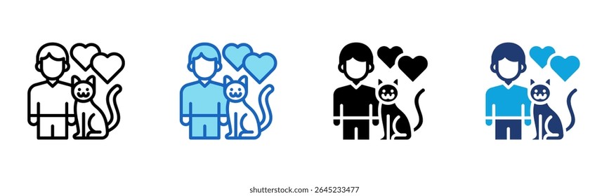 Volunteer icon Multi Style Vector Illustration