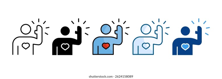 Volunteer Icon Set Multiple Style Collection