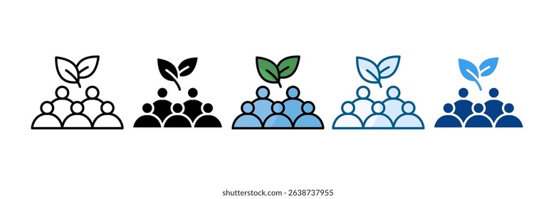 Volunteer Icon Set Multiple Style Collection