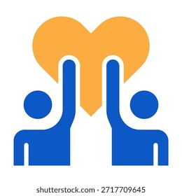 Volunteer Icon Solid Color Design Vector Illustration