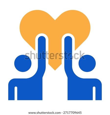 Volunteer Icon Solid Color Design Vector Illustration