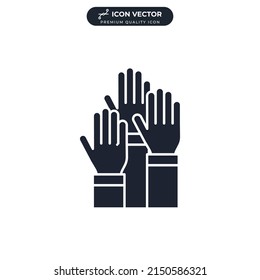 volunteer icon symbol template for graphic and web design collection logo vector illustration