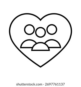 Volunteer icon vector. Community service  illustration sign. helping symbol. donation logo.