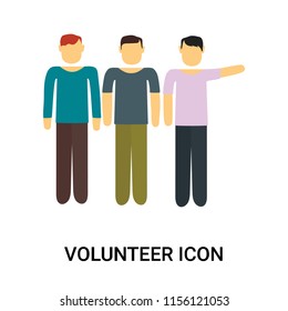 Volunteer icon vector isolated on white background, Volunteer transparent sign , business people, person or human illustration