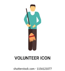Volunteer icon vector isolated on white background, Volunteer transparent sign , business people, person or human illustration