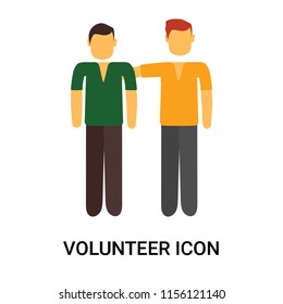 Volunteer icon vector isolated on white background, Volunteer transparent sign , business people, person or human illustration