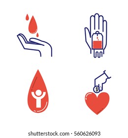 Volunteer icons vector set.