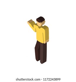 Volunteer isometric left top view 3D icon