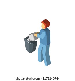 Volunteer isometric left top view 3D icon