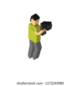 Volunteer isometric left top view 3D icon