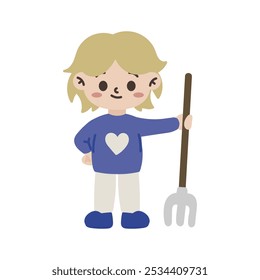 Volunteer Kids Vector Illustration - 02