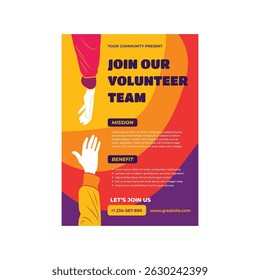 Volunteer needed flyer poster template design