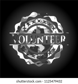  Volunteer on grey camouflage pattern