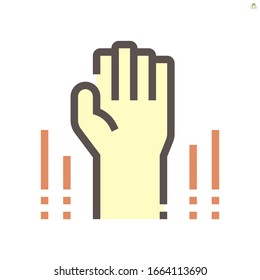 Volunteer or permission vector icon design for business training concept design element, 48X48 pixel perfect and editable stroke.